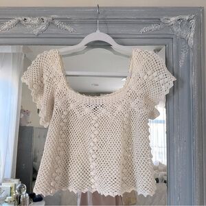 Yumi‎ Kim White Crochet Top Size S